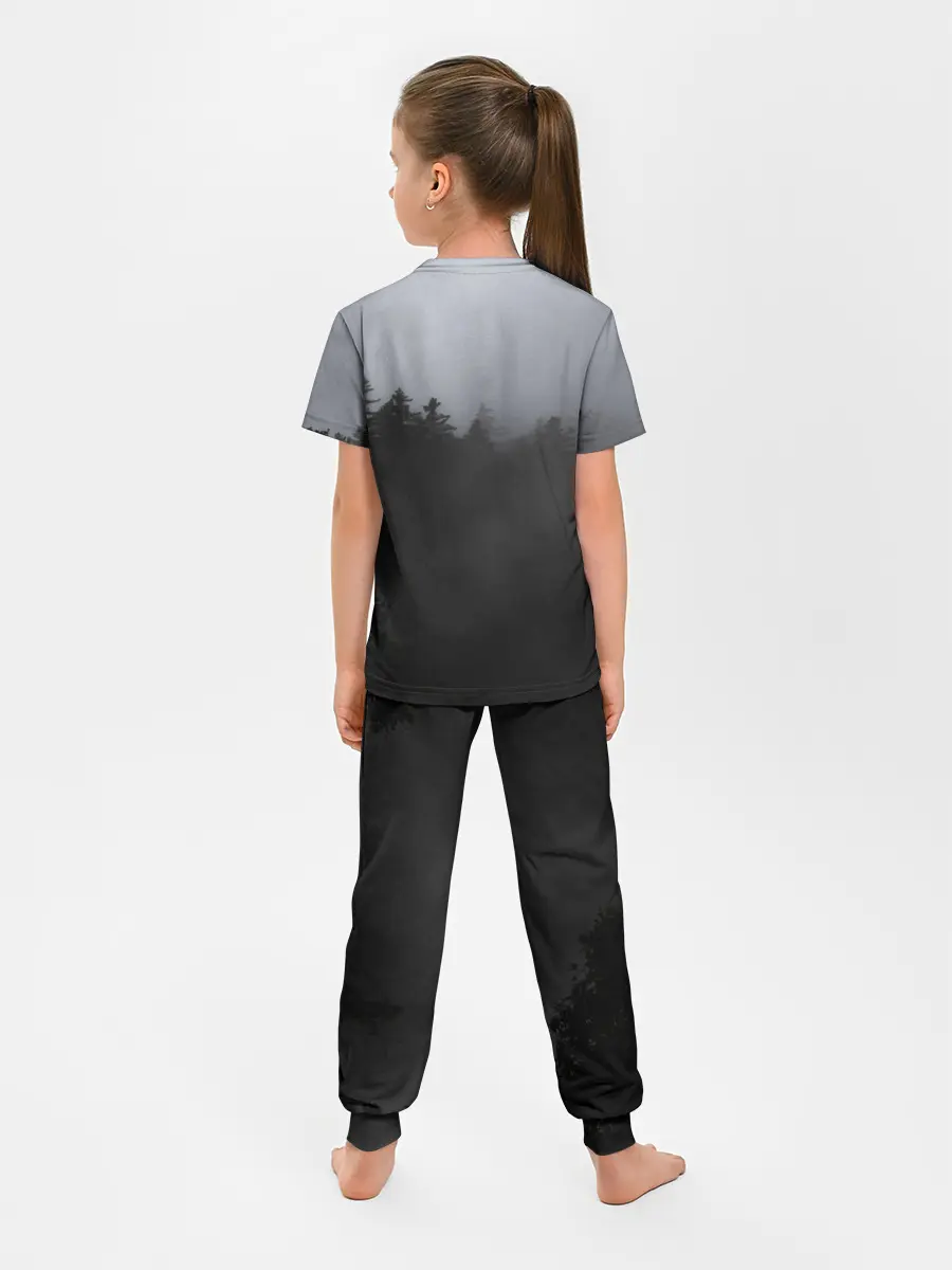 Детская пижама с брюками / Лес в дыму