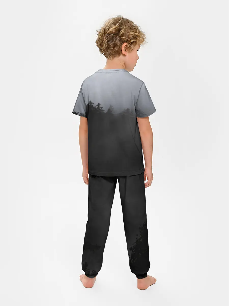 Детская пижама с брюками / Лес в дыму