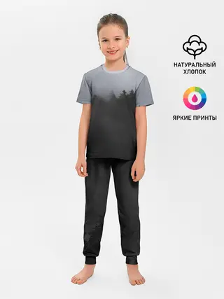 Детская пижама с брюками / Лес в дыму
