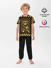 Детская пижама с брюками / Аста желтые полосы опасность