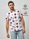 Мужская базовая футболка / Акварельные сиреневые круги