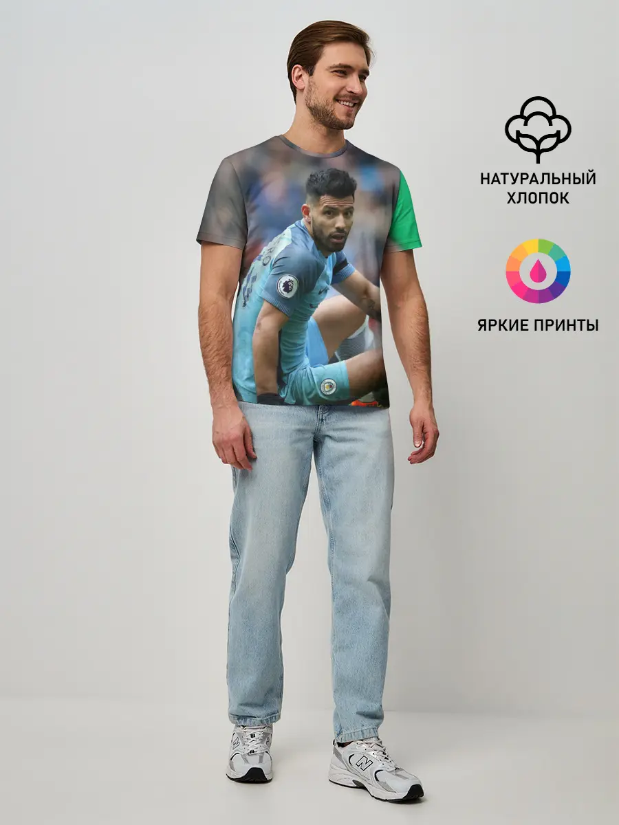 Мужская базовая футболка / Серхио Агуэро