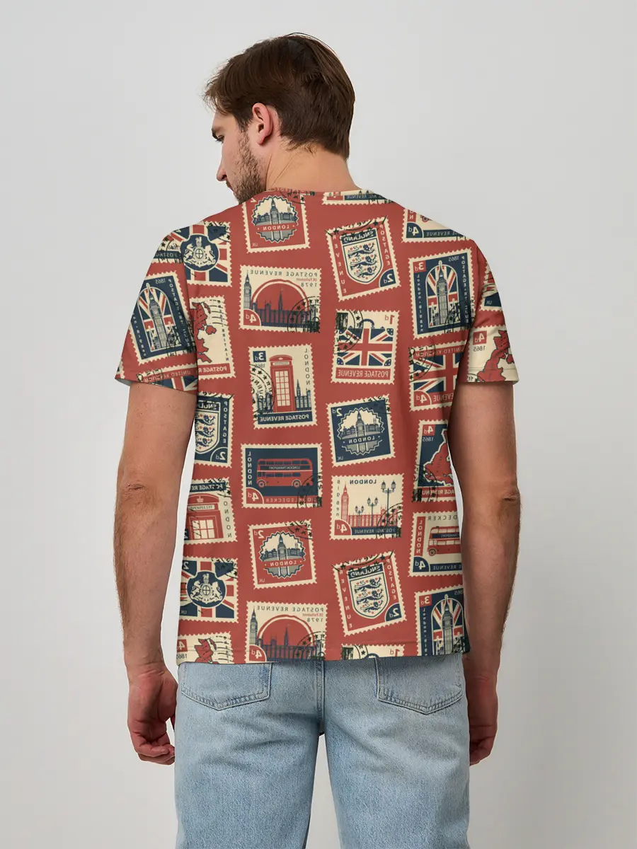 Мужская базовая футболка / Марки Великобритании