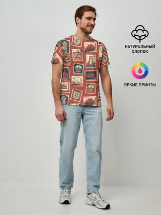 Мужская базовая футболка / Марки Великобритании