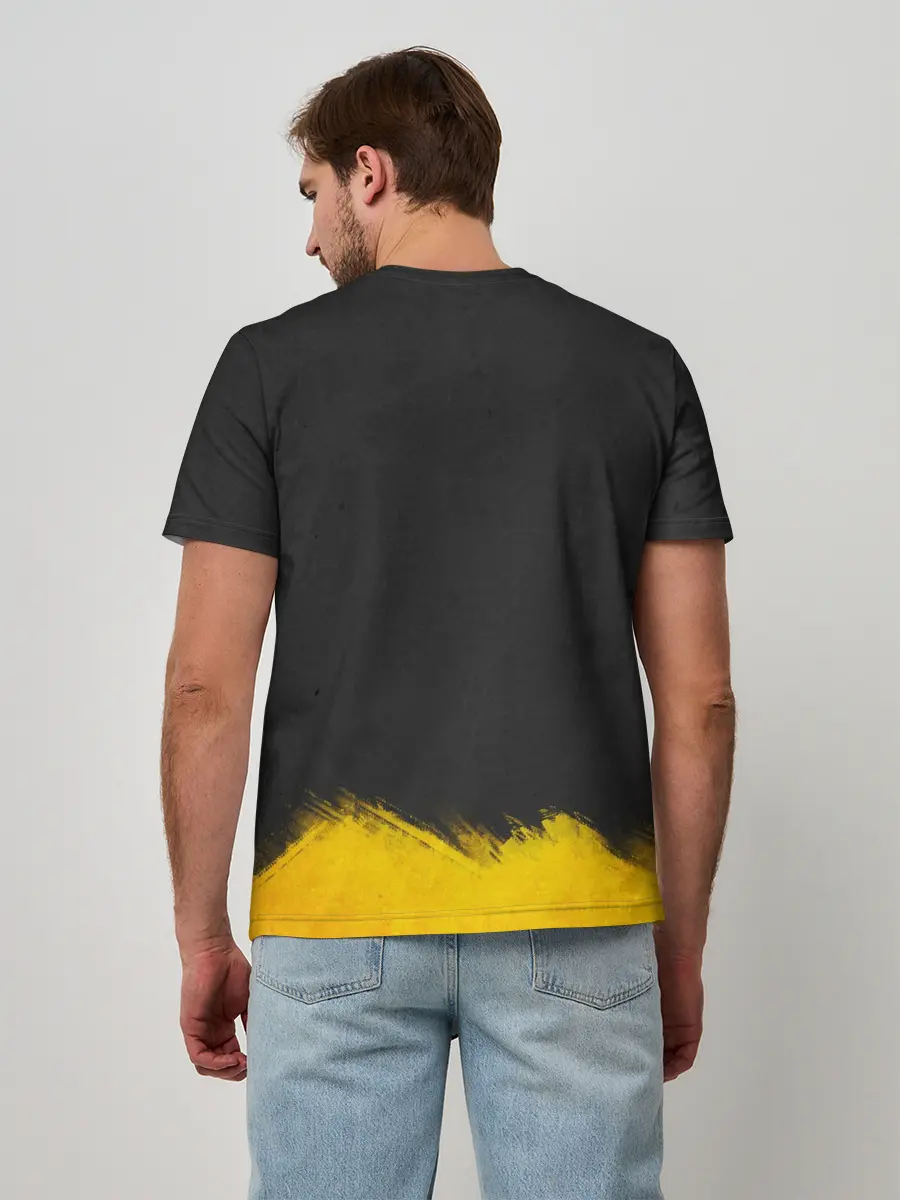 Мужская базовая футболка / Yellow and Black Armenia