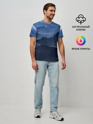 Мужская базовая футболка / Горный массив