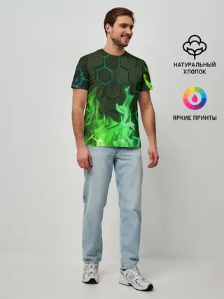 Мужская базовая футболка / Fire