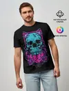 Мужская базовая футболка / Кислотный череп