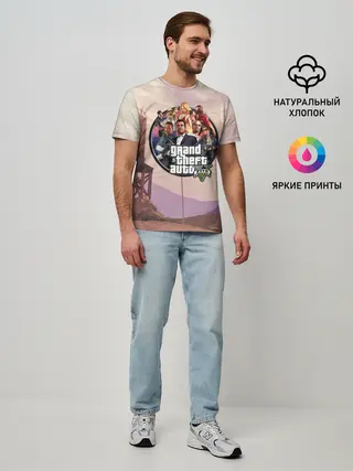Мужская базовая футболка / Grand Theft Auto 5 персонажи