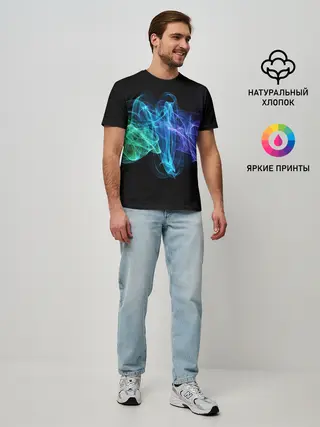 Мужская базовая футболка / COLOR SMOKE