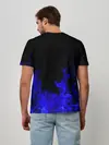 Мужская базовая футболка / Синий Огонь