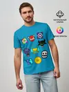 Мужская базовая футболка / Geometry Dash Icons