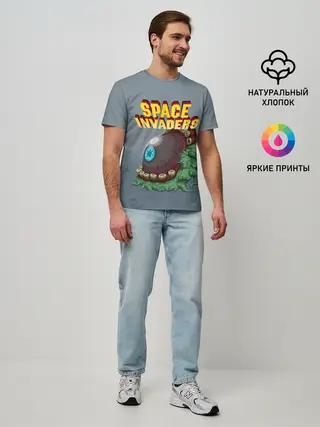 Мужская базовая футболка / Boss | Space Invaders | Old game