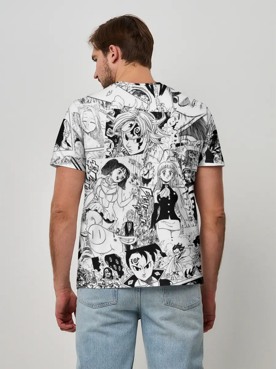 Мужская базовая футболка / Семь смертных грехов, манга