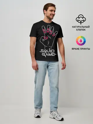 Мужская базовая футболка / Hand of player 001