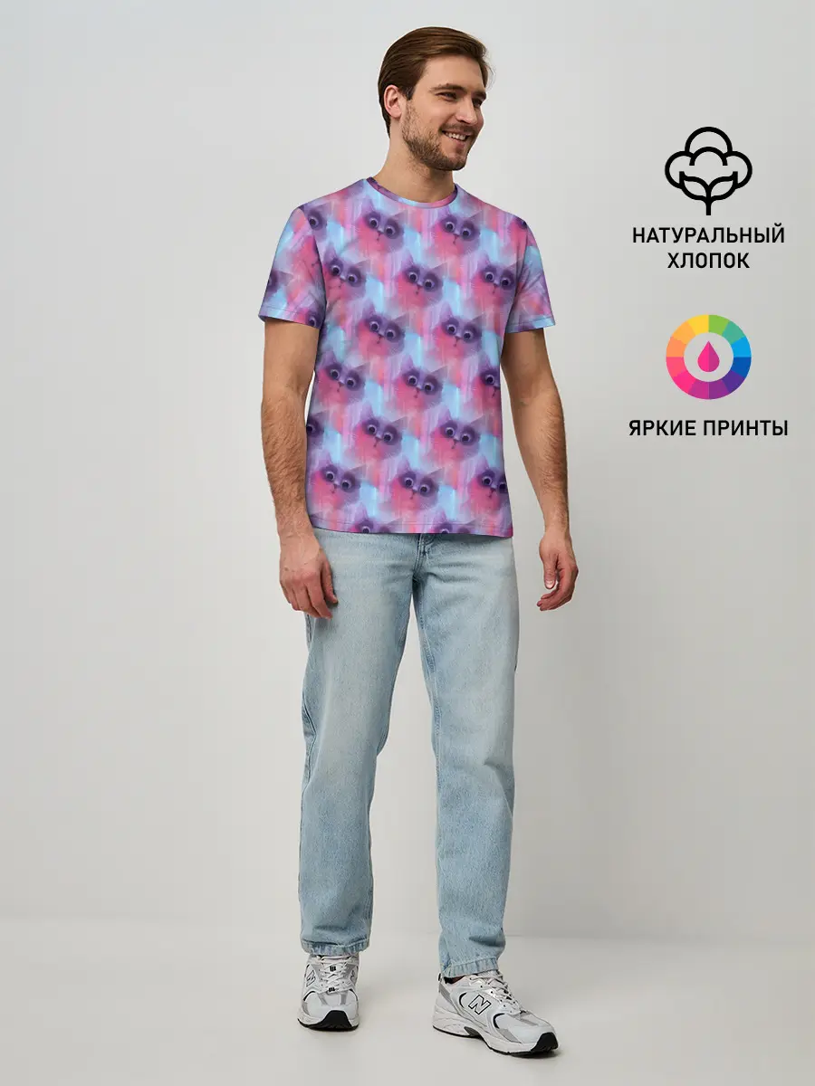 Мужская базовая футболка / Котята