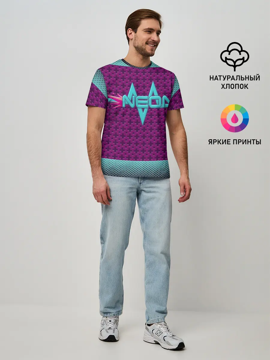 Мужская базовая футболка / Неоновый гонщик