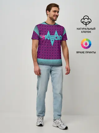 Мужская базовая футболка / Неоновый гонщик