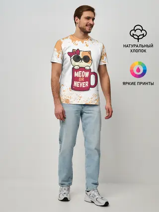 Мужская базовая футболка / МИЛЫЙ КОТЕНОК | CUTE KITTEN