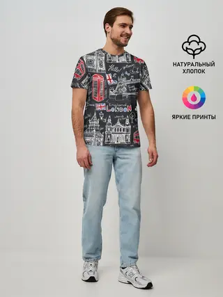 Мужская базовая футболка / Лондон