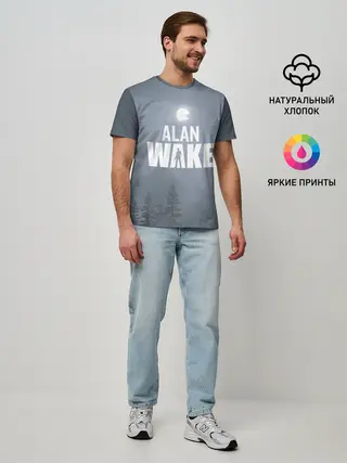 Мужская базовая футболка / Алан Уэйк: Полнолуние