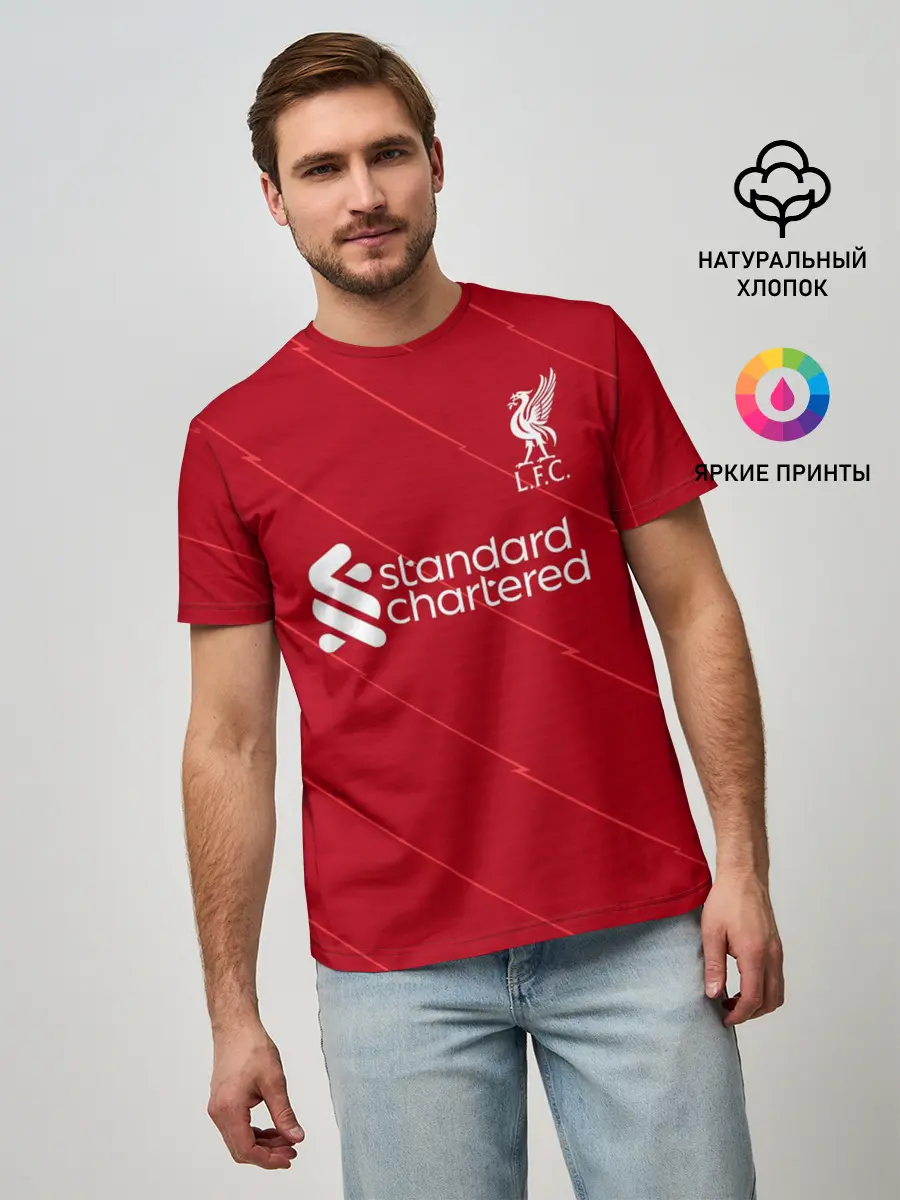 Мужская базовая футболка / Жота Ливерпуль форма 2021/2022