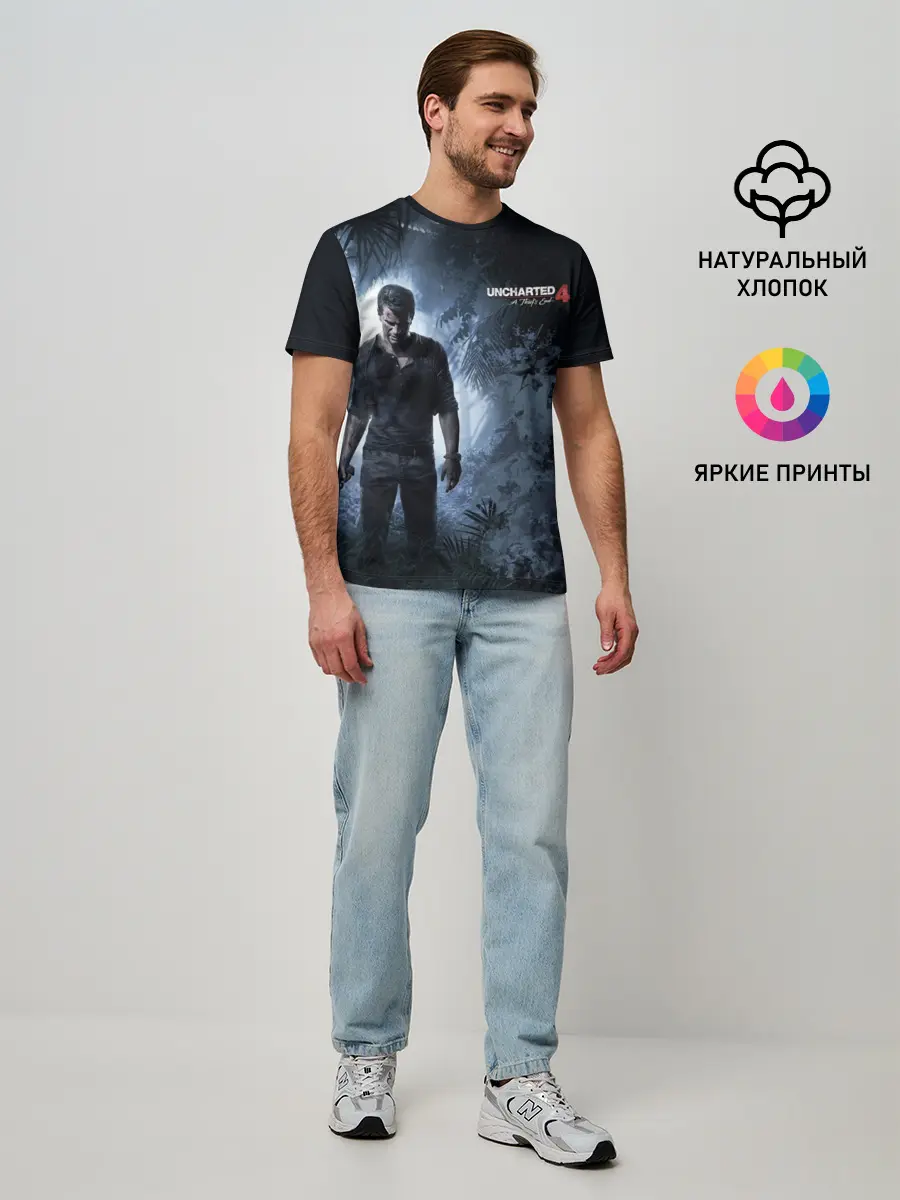 Мужская базовая футболка / Drake in jungle