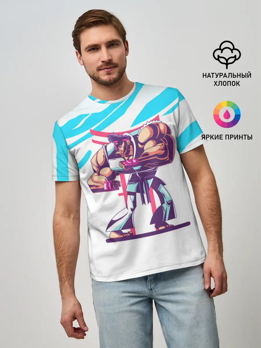 Мужская базовая футболка / Опасный Рю