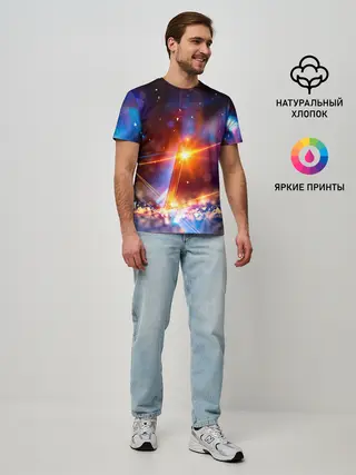 Мужская базовая футболка / geometry light