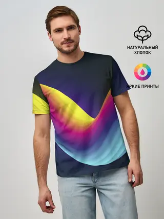 Мужская базовая футболка / Neon wire