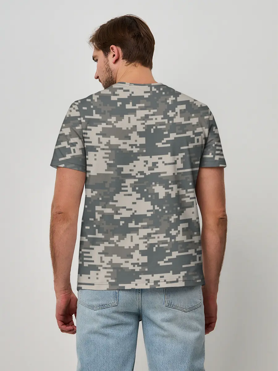 Мужская базовая футболка / Цифровой камуфляж
