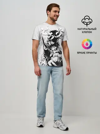 Мужская базовая футболка / Хяккимару и Дороро