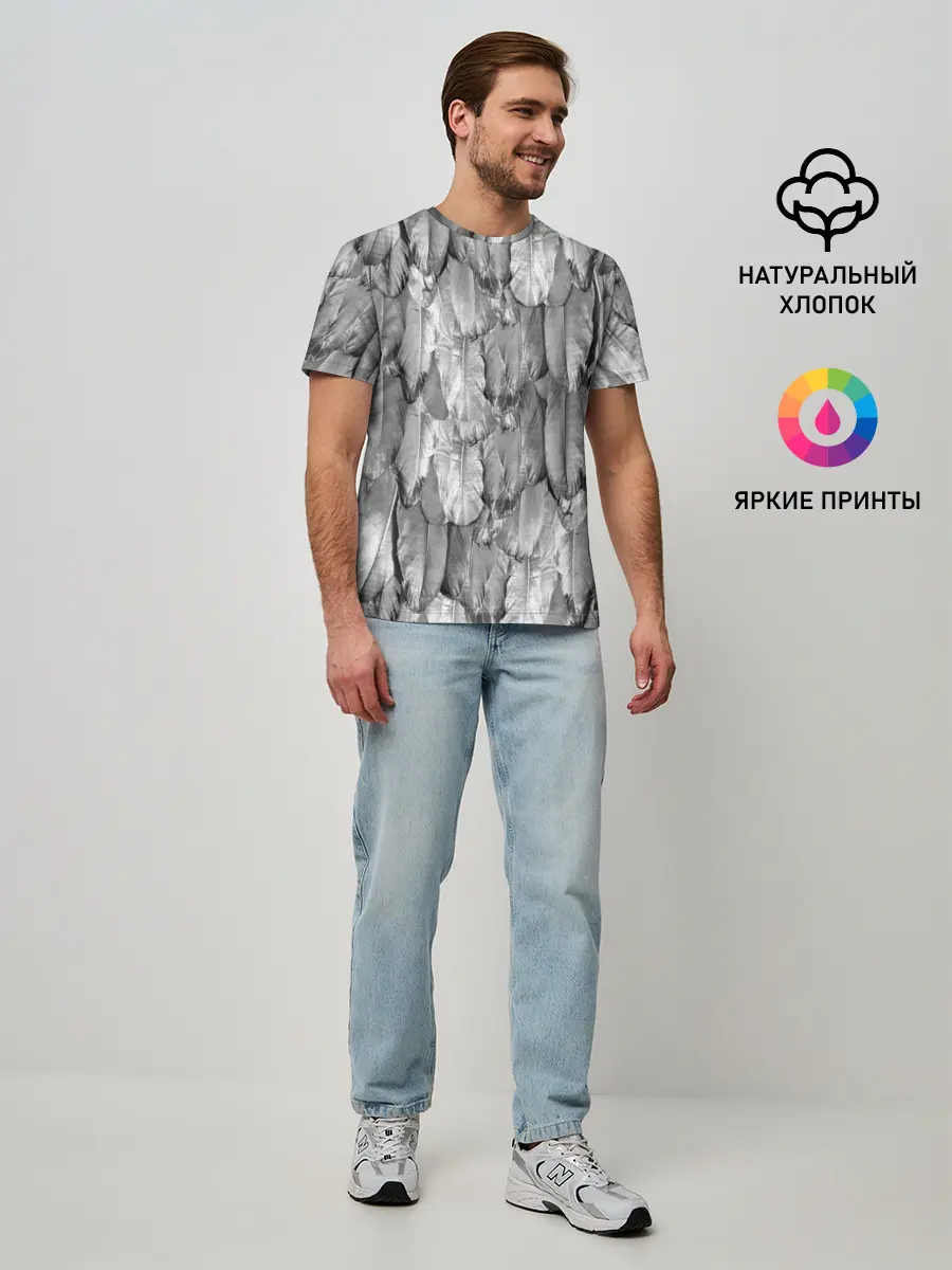 Мужская базовая футболка / White Raven