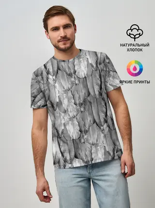 Мужская базовая футболка / White Raven