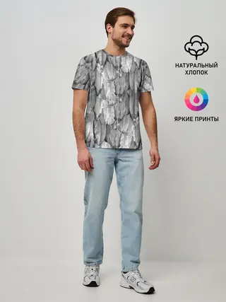 Мужская базовая футболка / White Raven