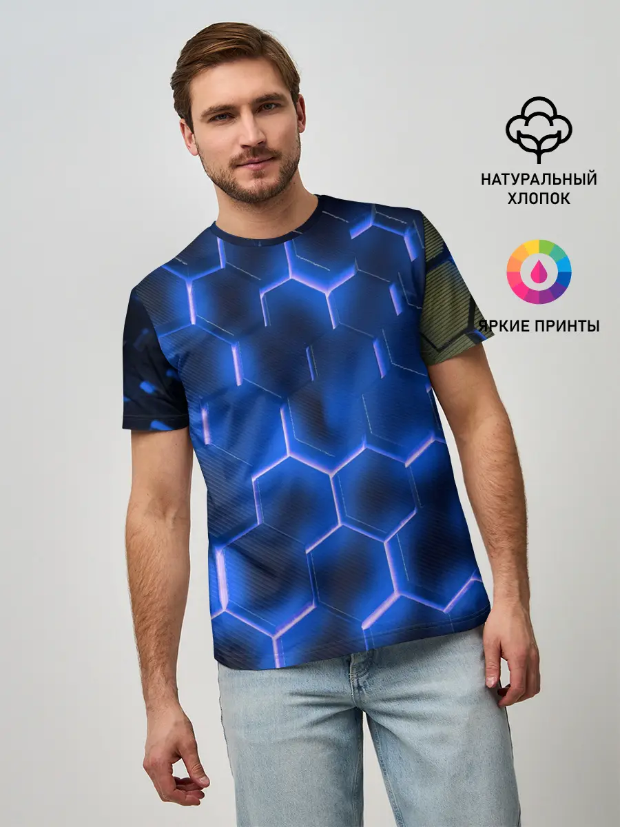 Мужская базовая футболка / НЕОНОВАЯ БРОНЯ