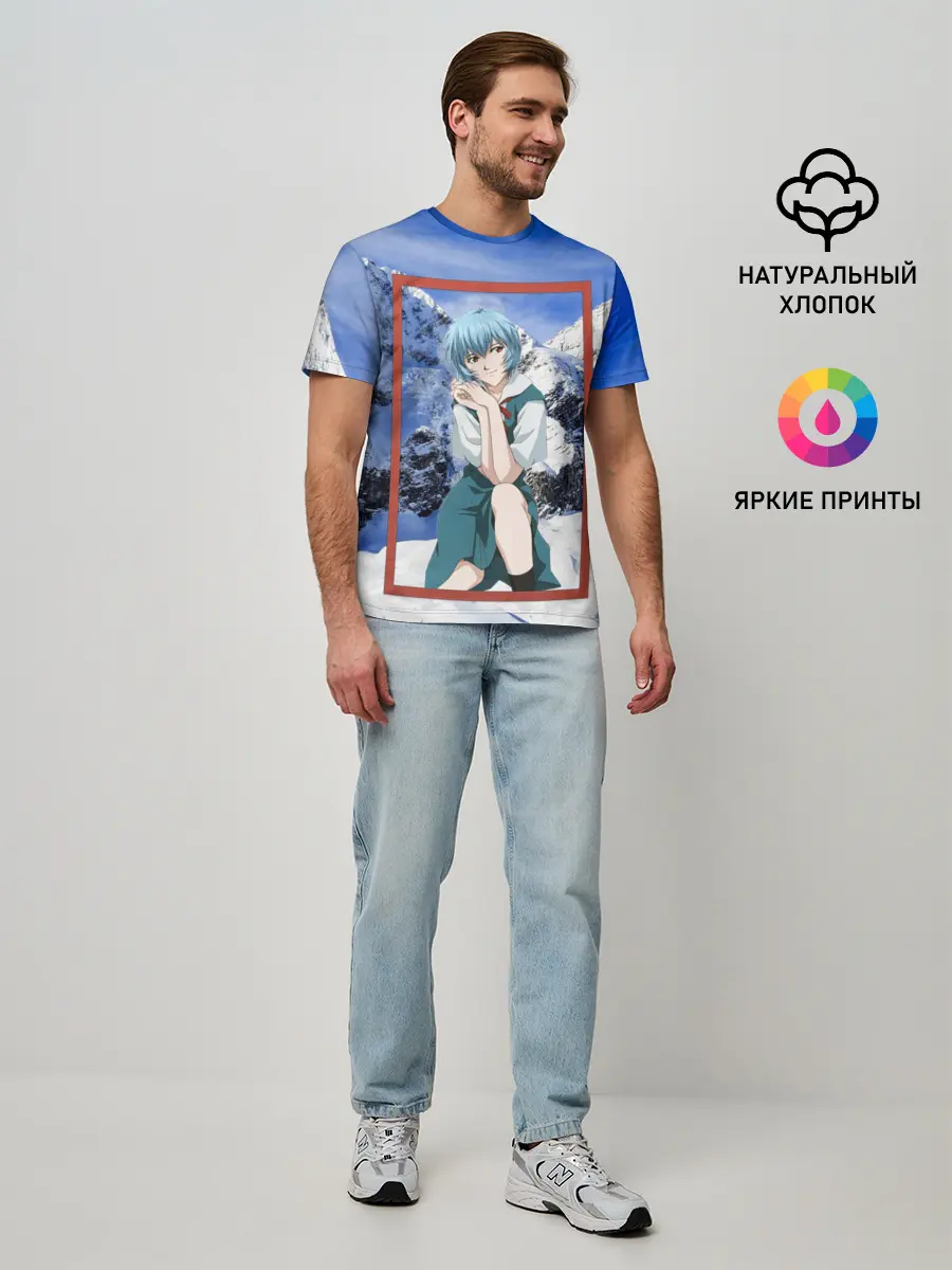 Мужская базовая футболка / Рей Аянами