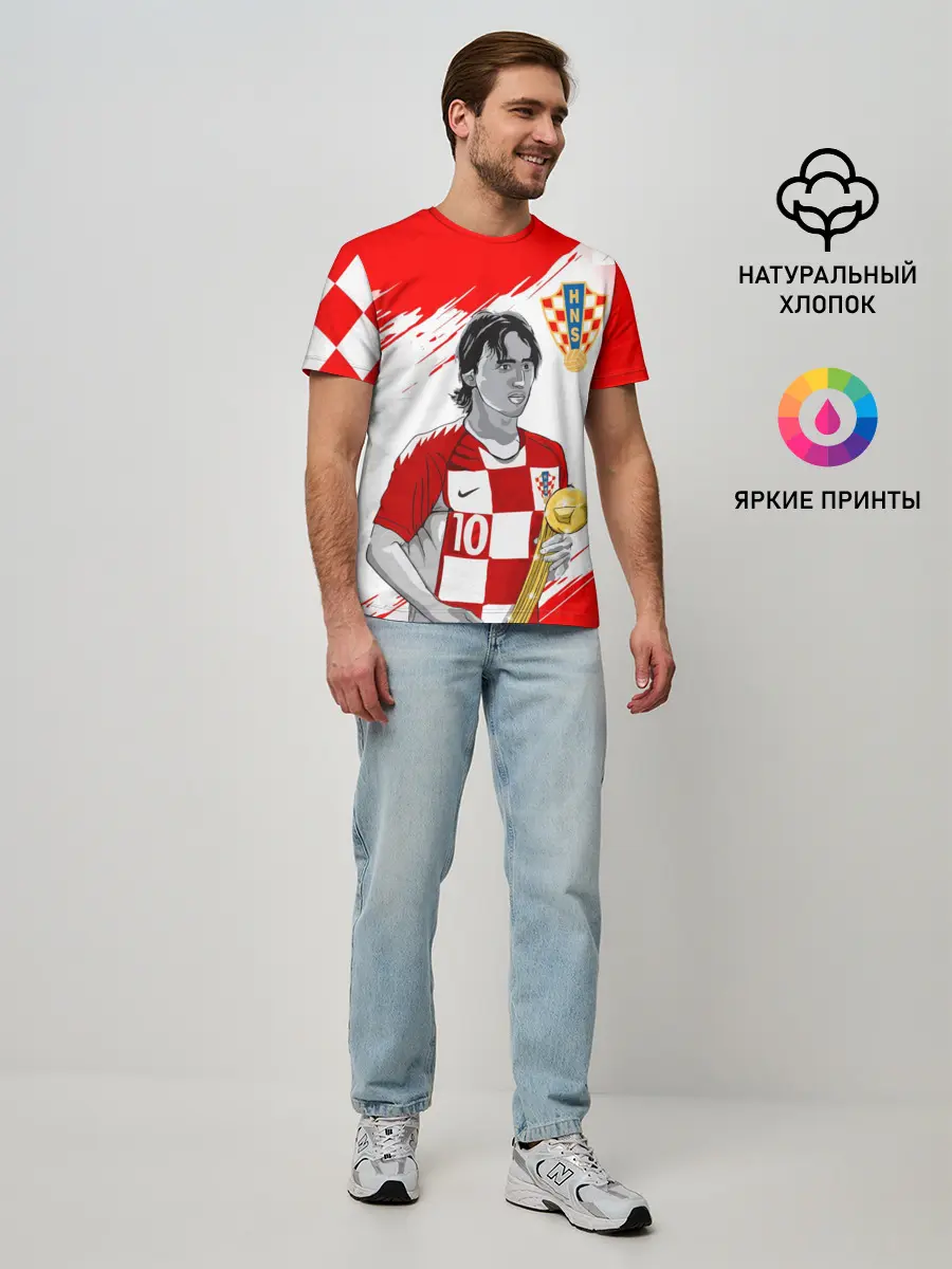 Мужская базовая футболка / ЛУКА МОДРИЧ / LUKA MODRIC