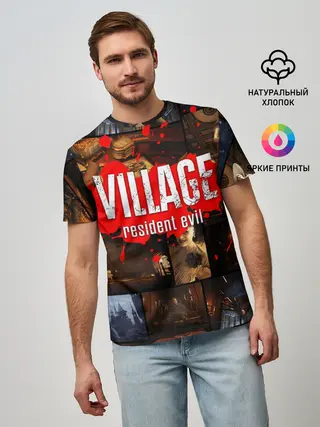Мужская базовая футболка / RESIDENT EVIL 8 VILLAGE