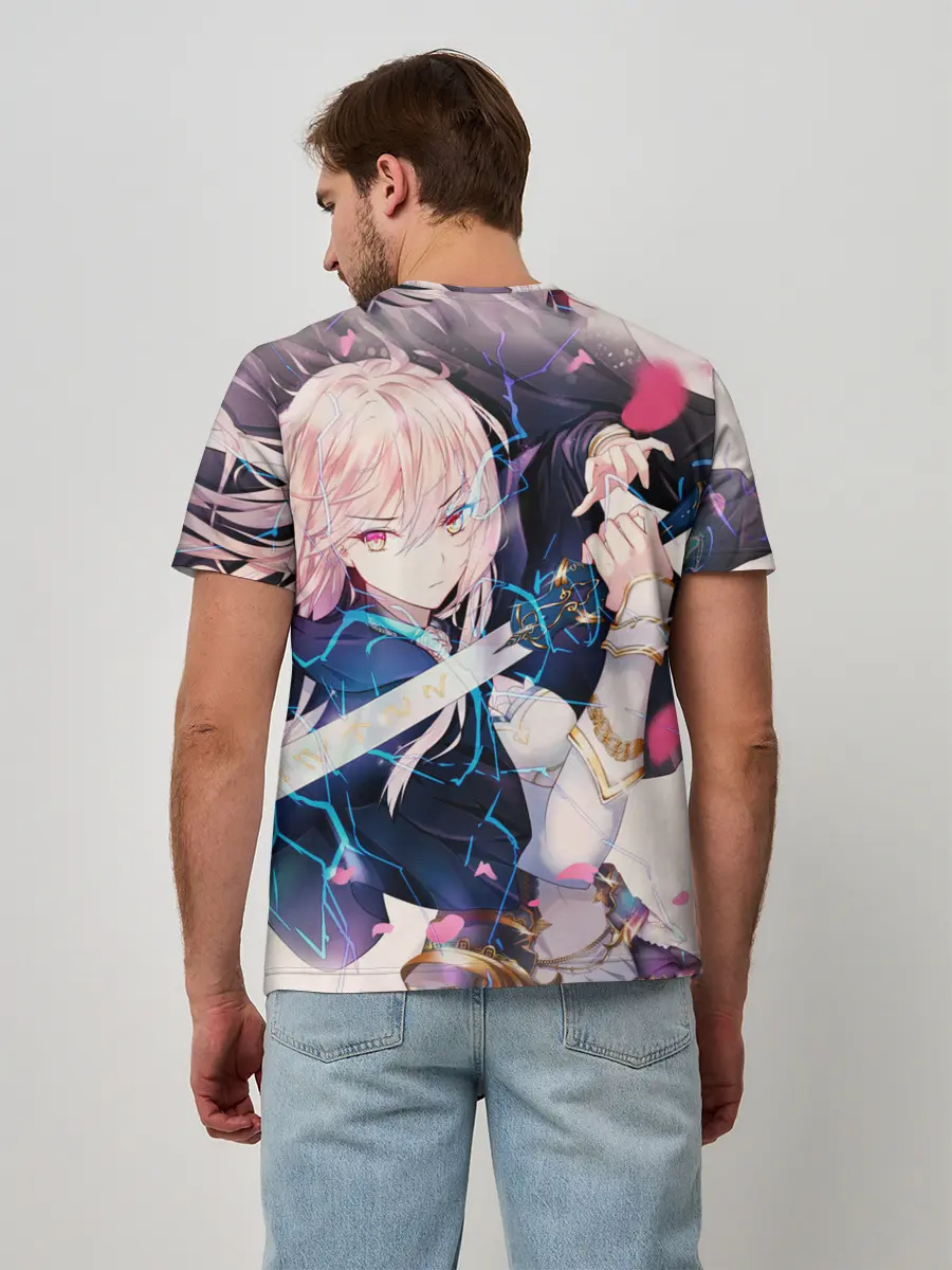 Мужская базовая футболка / Girl with katana