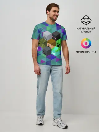 Мужская базовая футболка / Minecraft