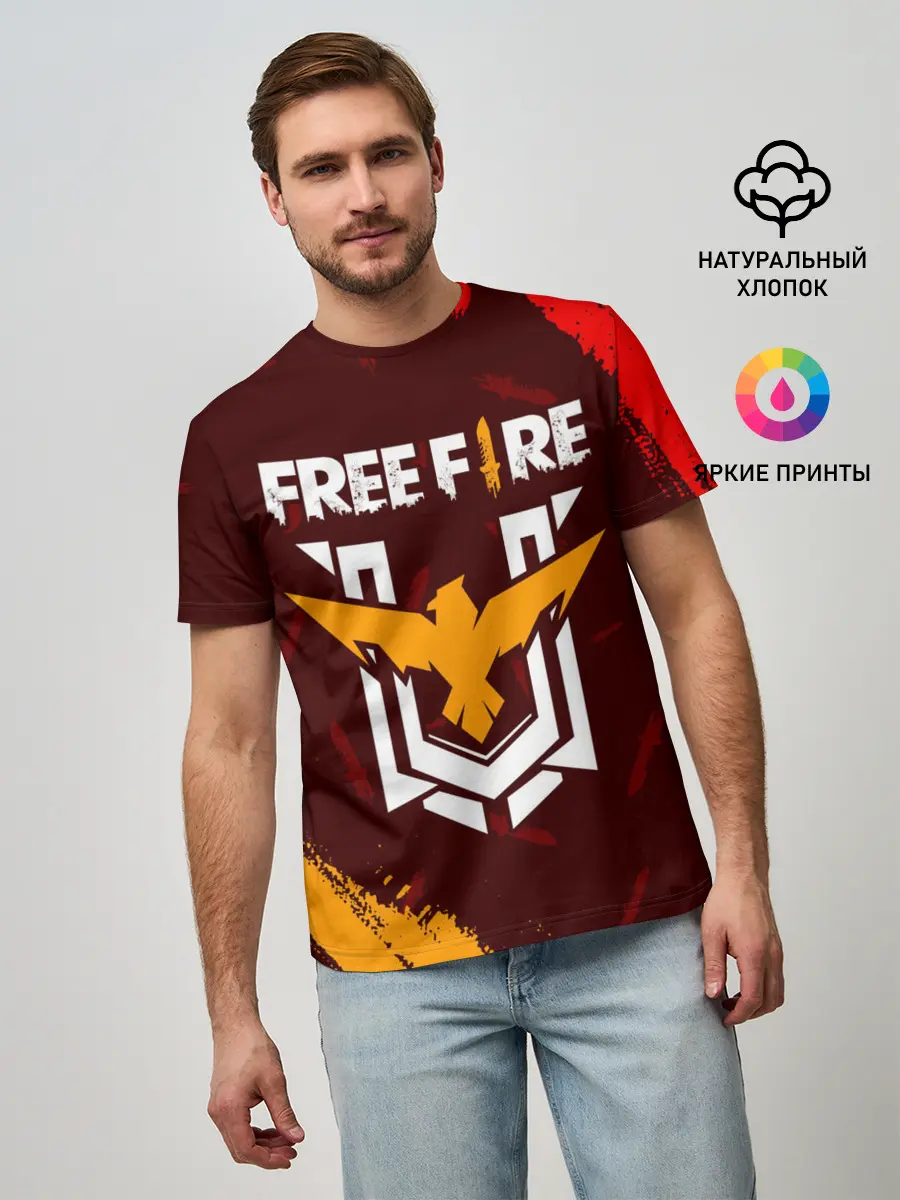Мужская базовая футболка / FREE FIRE / ФРИ ФАЕР