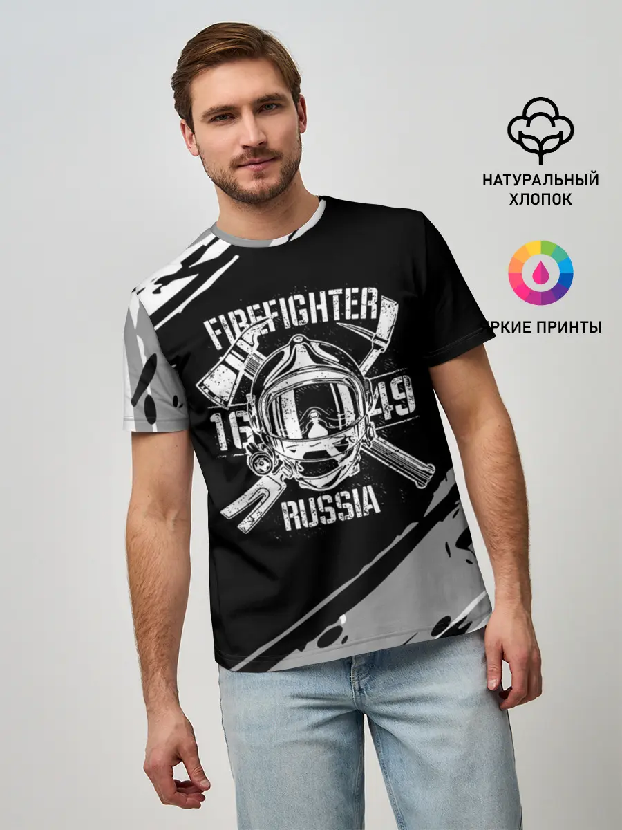 Мужская базовая футболка / FIREFIGHTER 1649 RUSSIA