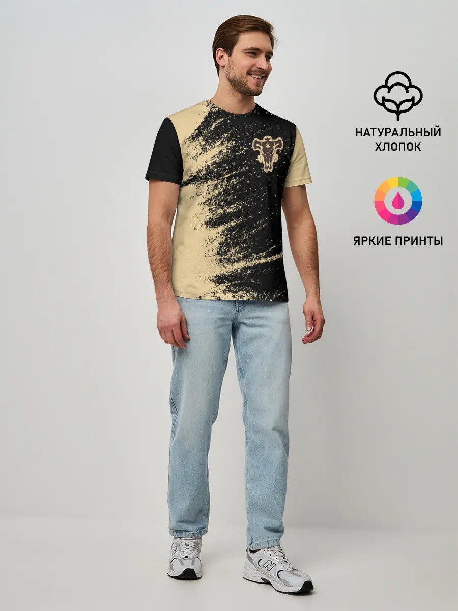Мужская базовая футболка / Black clover bull.