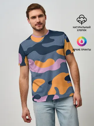 Мужская базовая футболка / Спортивный милитари