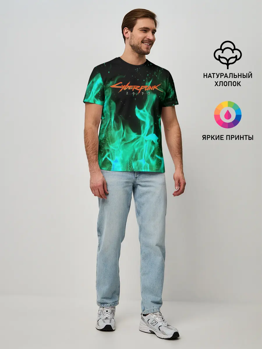 Мужская базовая футболка / CYBERPUNK 2077 | КИБЕРПАНК 2077