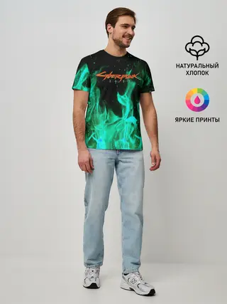 Мужская базовая футболка / CYBERPUNK 2077 | КИБЕРПАНК 2077