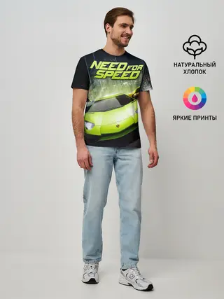 Мужская базовая футболка / Need for Speed