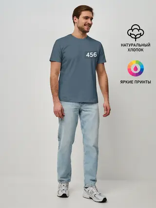 Мужская базовая футболка / Игра в кальмара. Игрок 456 Сон Ги-хун