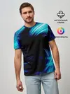 Мужская базовая футболка / Неоновый вихрь